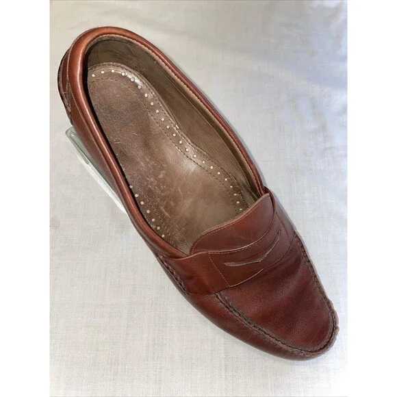 Allen Edmonds Everett Men’s Penny Loafers Sz 14 E Brown Leather Comfort Business Allen Edmonds Dress Shoes Men main image 4